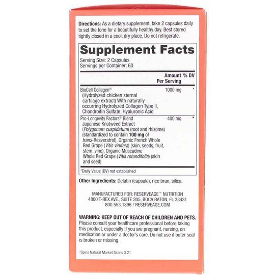 Collagen Booster with Hyaluronic Acid & Resveratrol, RVN